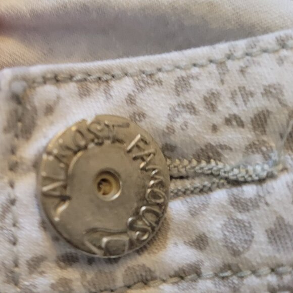 Almost Famous Grey and White Animal Print Jeans - Picture 6 of 9